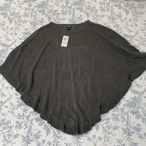 Karen Scott NWT gray knit poncho
